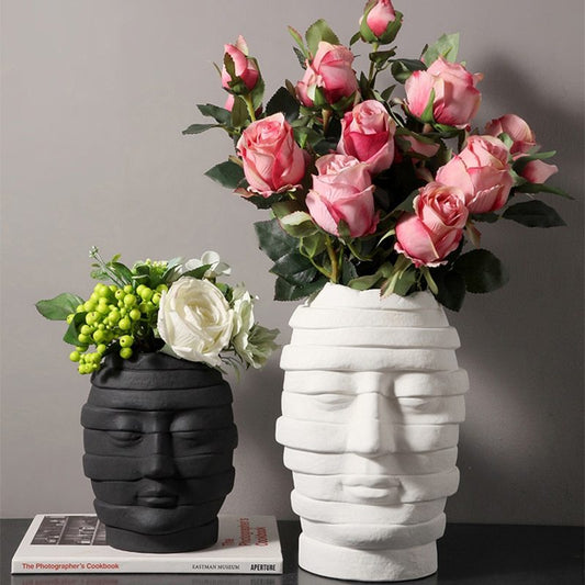 Simple Art Vase Avatar Human Face Creative Plant decor