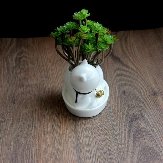 Cat Ceramic Planter pot Decor
