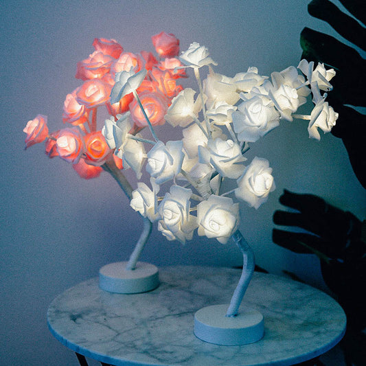 Rose Flower Lamp USB Battery Operated LED Table Lamp