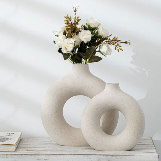 Modern Donut shaped Vase Flower Arranging decor